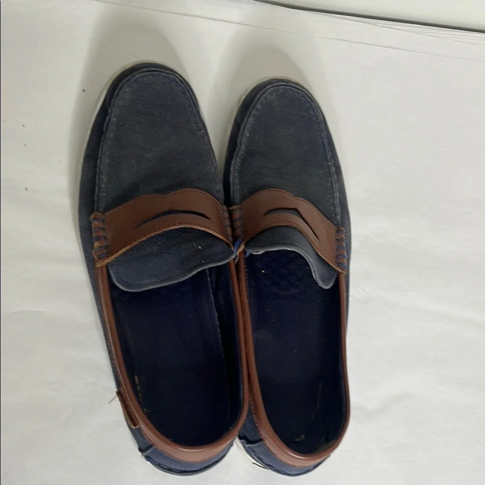 Cole Haan Size 10.5 Men's Navy and Brown Loafers